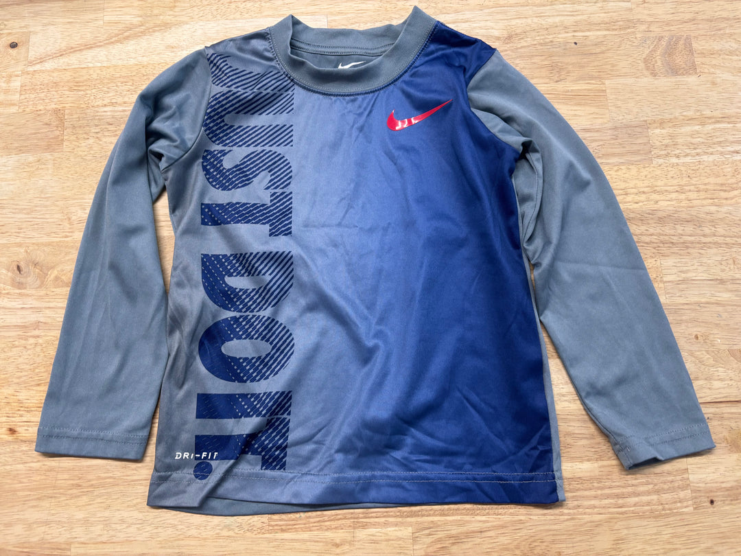 Nike Long Sleeve Tee – Size 5 Blue Just Do It