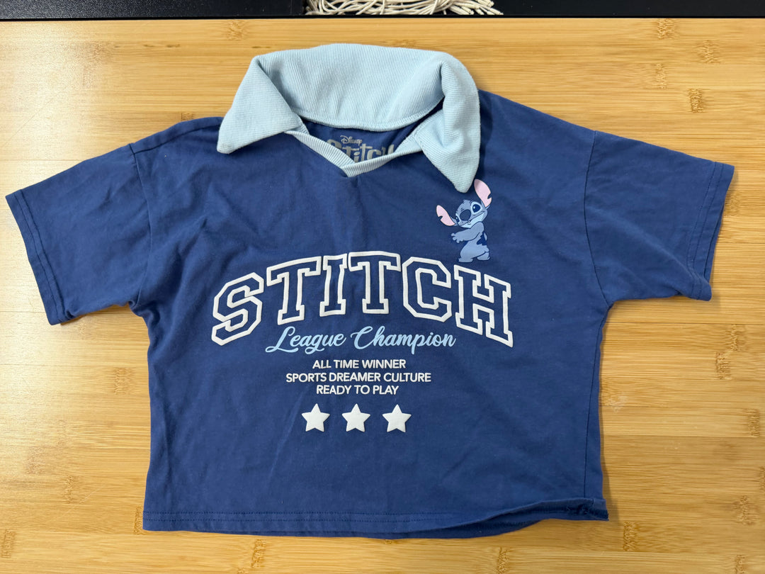 Disney Stitch Matching Set – 7/8 | Crop Top Polo & Allover Print Legging