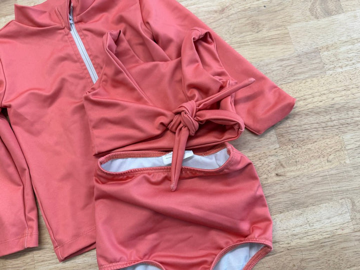 Imagine Perry 3 - Piece Swim Set Coral Made in Canada | Size 2T - Nest and Sprout - Consignment