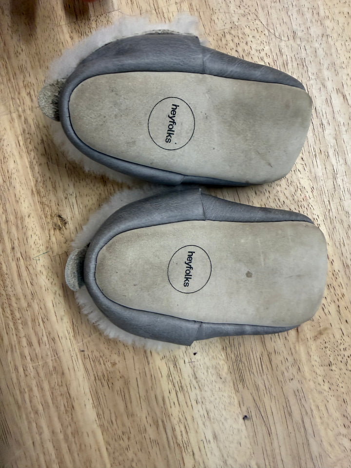 Hey Folks Fleece Lined Leather Moccasins – 14.5cm