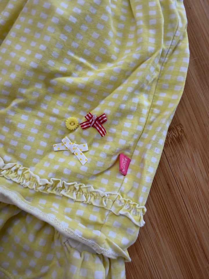 Souris Mini Yellow Gingham Hooded Tunic – 18M | Excellent