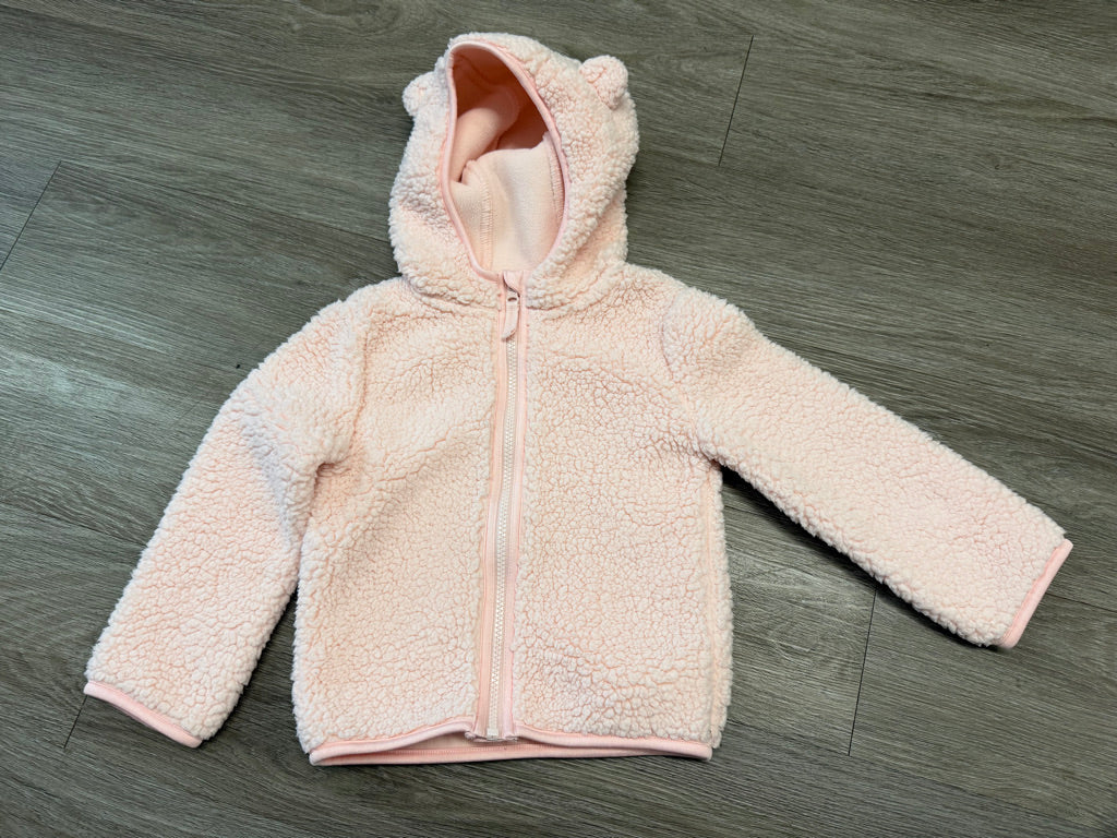 Joe Fresh Sherpa Fleece Zip-Up – 4 | Pink