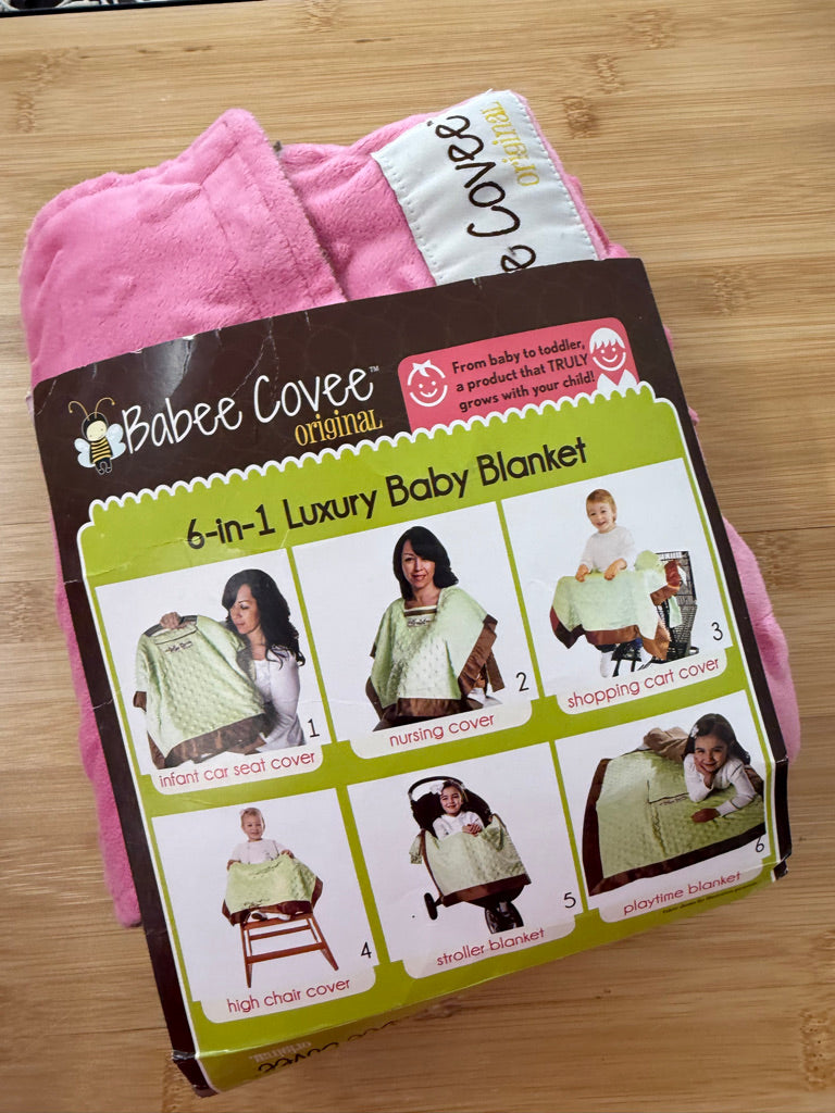 Babee Covee Reversible Car Seat Cover – One Size | Pink Minky Fleece