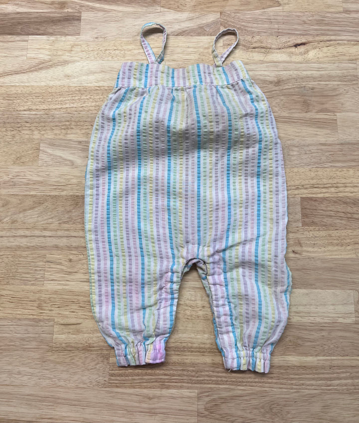 Joe Fresh Pastel Striped romper, 3-6 Months