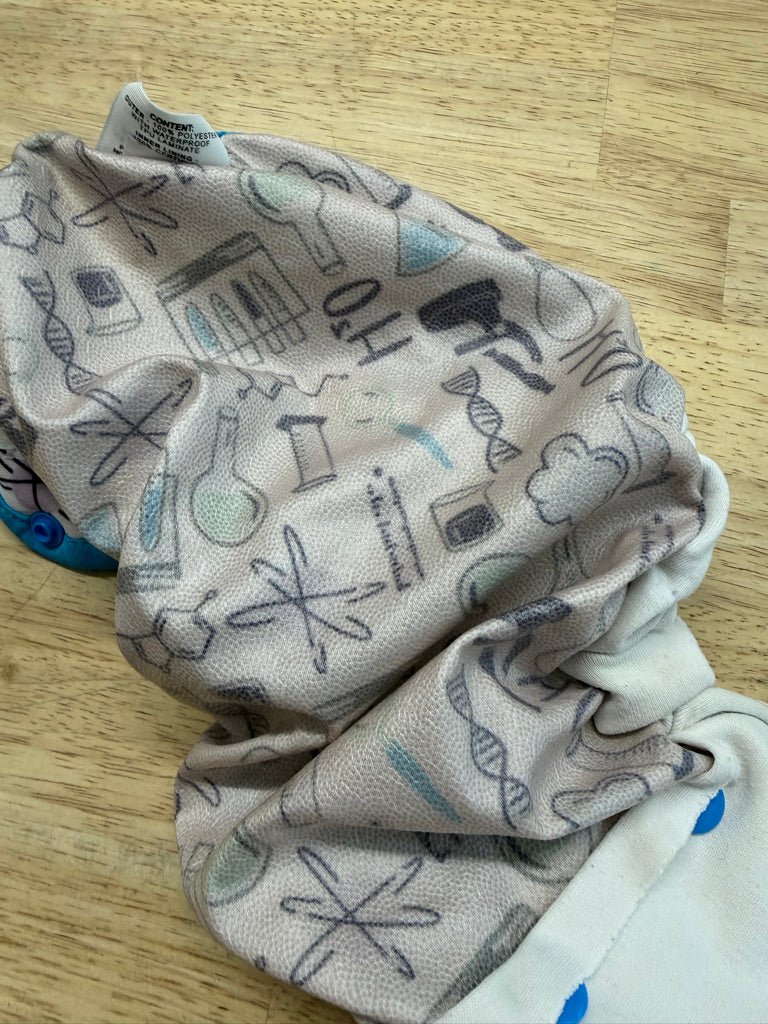 Thirsties Pocket Diaper – One Size | Natural Lining Science Print - Nest and Sprout - Consignment