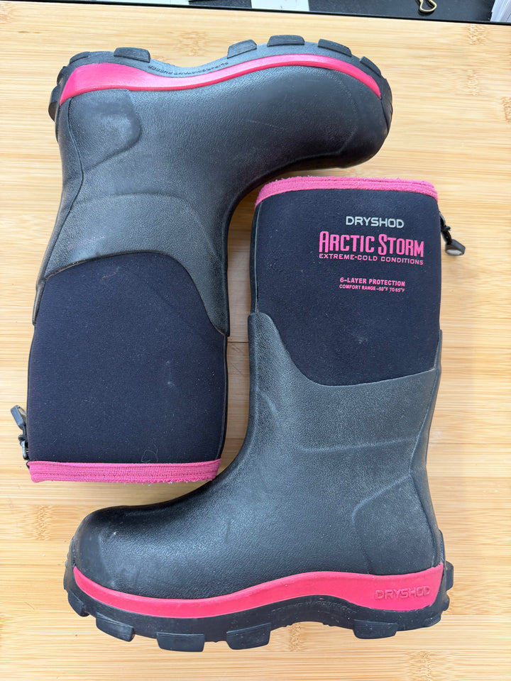 Dry Shod Kids Arctic Sport Extreme Cold Boot – 1 (EU 32) | Pink -50°F 6-Layer | Play