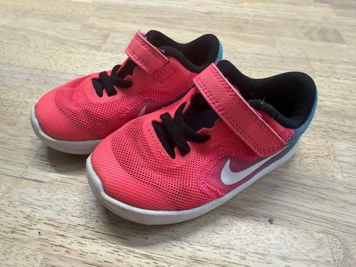 Nike Fuchsia Orange & Blue Velcro Sneaker – 7