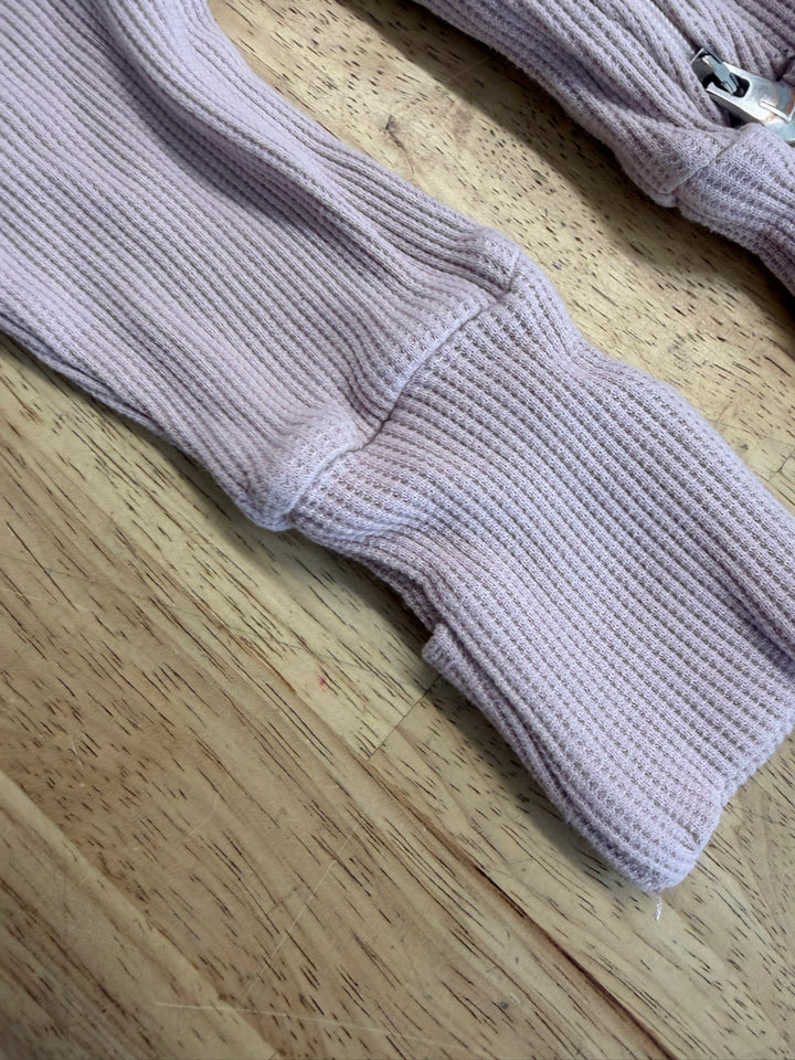 Loulou Lollipop Tencel Waffle Knit Sleeper – 6–12M | Dusty Pink