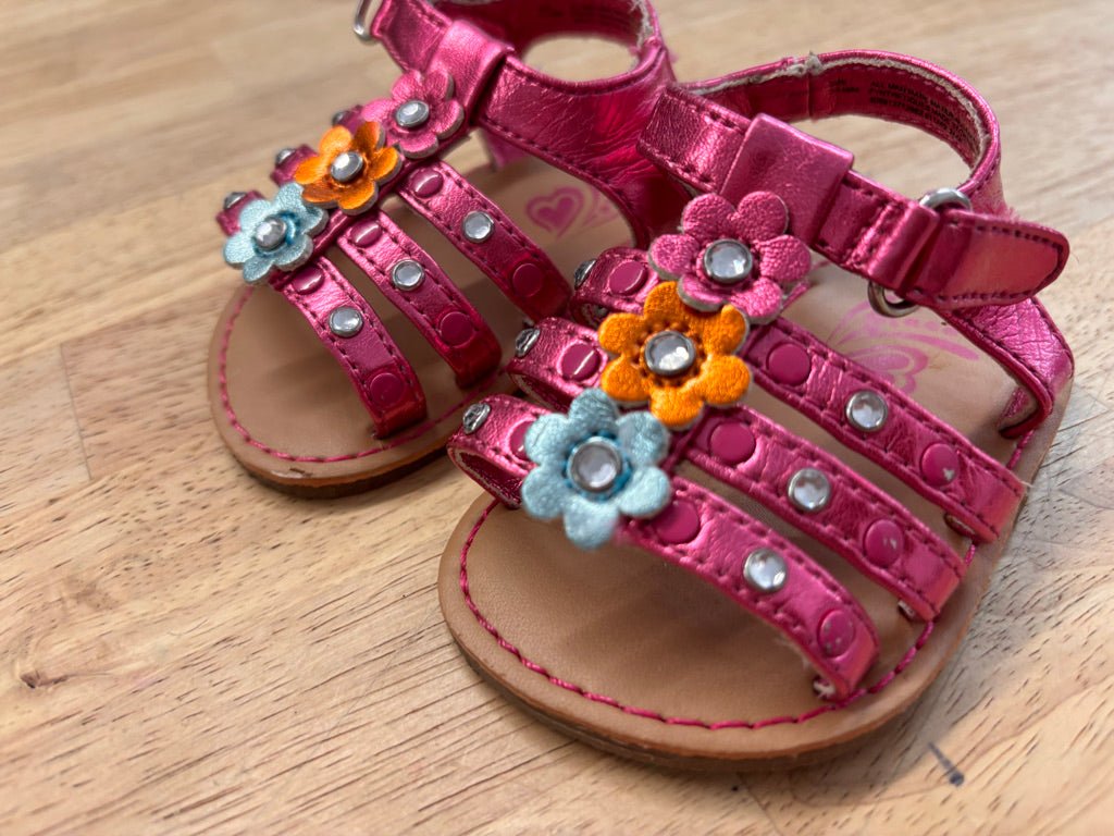 Children’s Place Metallic Pink Sandals – Size 2 - Nest and Sprout - Consignment
