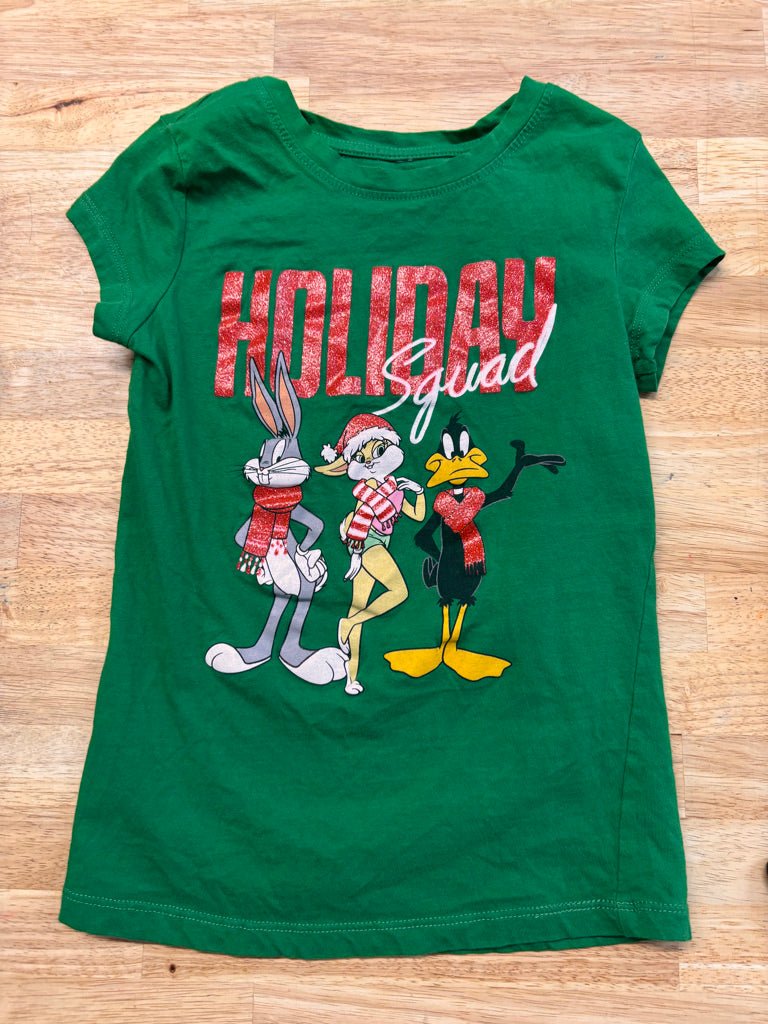 Looney Tunes Size M (7/8) Holiday Glitter Shirt - Nest and Sprout-Consignment