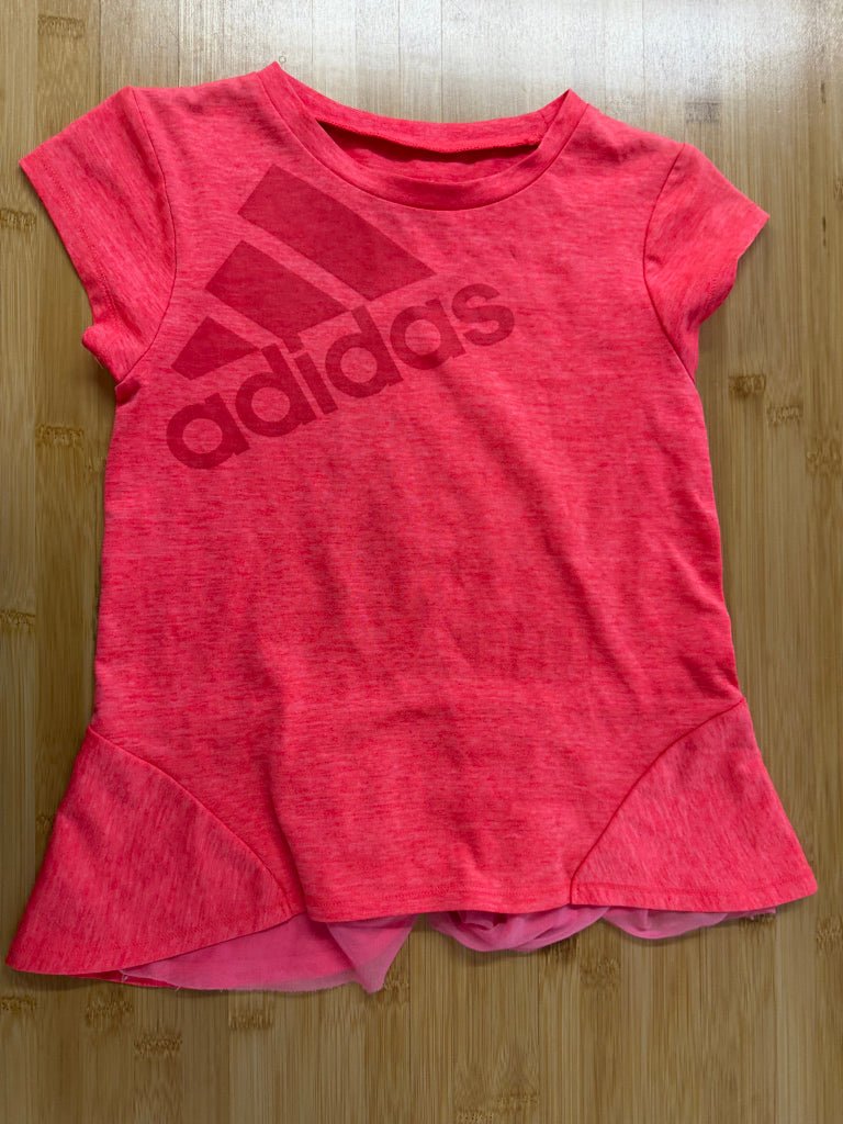 Adidas Short Sleeve Top – 6X | Neon Orange | Play - Nest and Sprout - Consignment