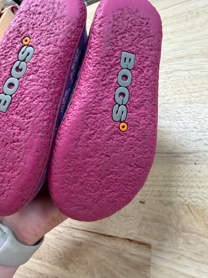 Bogs Winter Boot – 9 | Purple Floral | Fleece Lined
