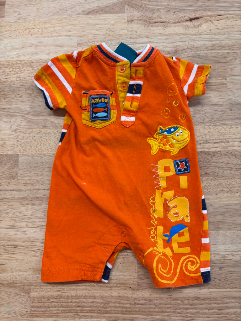 Kaboo 3 Month Orange Romper