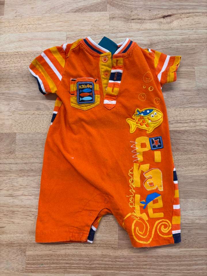 Kaboo 3 Month Orange Romper