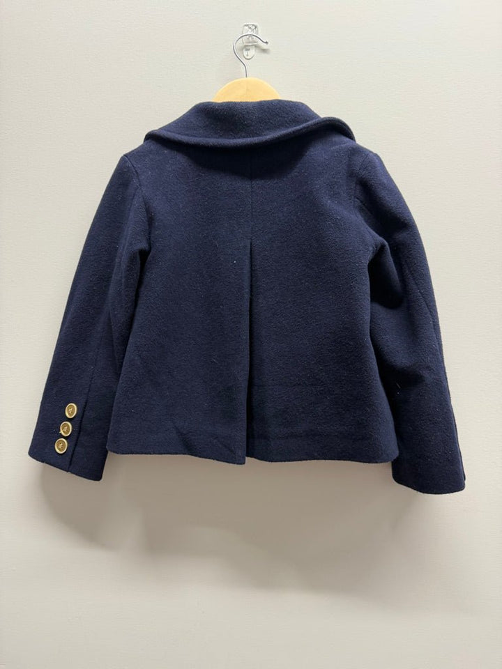 Joe Fresh Navy Double-Breasted Pea Coat – 5 | Wool Blend - Nest and Sprout-Consignment