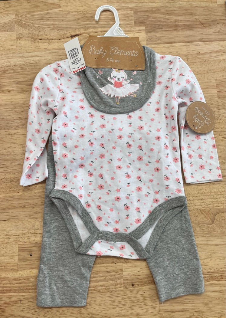 Baby Elements 3 - Piece Set – Size 12 Months NWT - Nest and Sprout - Consignment