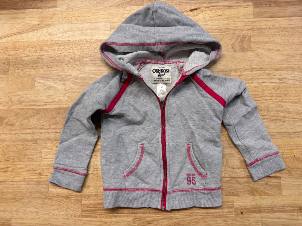 OshKosh Zip-Up Hoodie – Size 3T