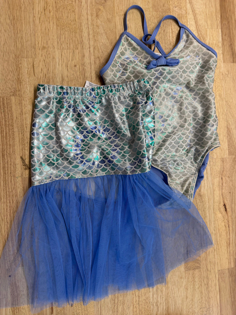 Floatimini Mermaid Two-Piece Swimsuit – 5 | Periwinkle & Silver | Play