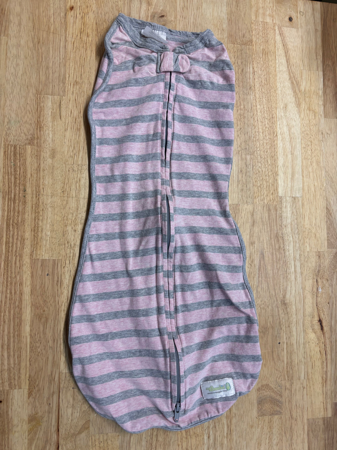 Woombie Original Swaddle – Pink/Grey – 3-6M