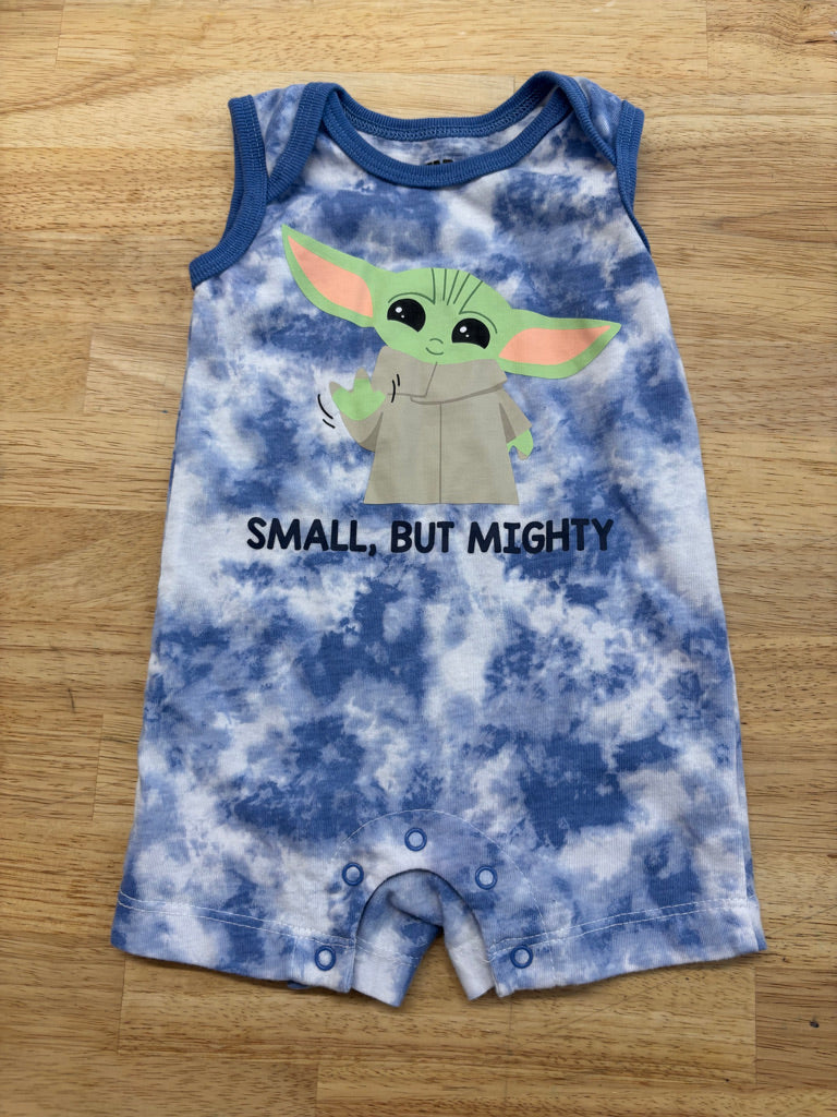 Star Wars 0–3M Romper – Yoda Tie-Dye