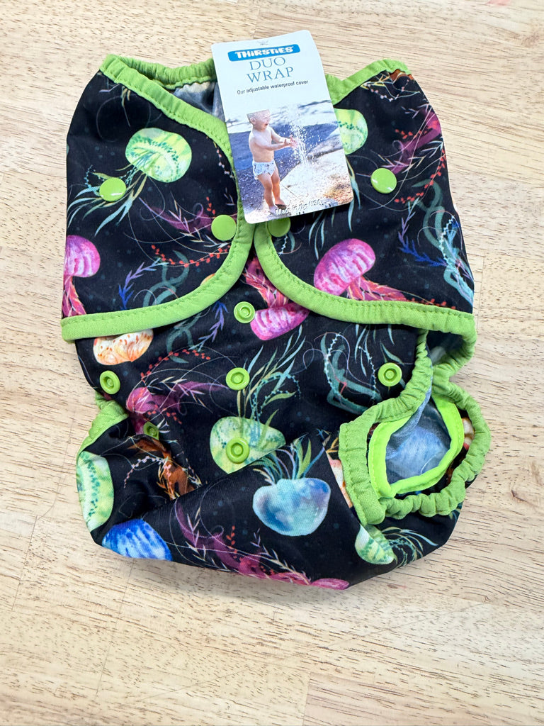 Thirsties Duo Wrap – 3 | Jellyfish Print | NWT