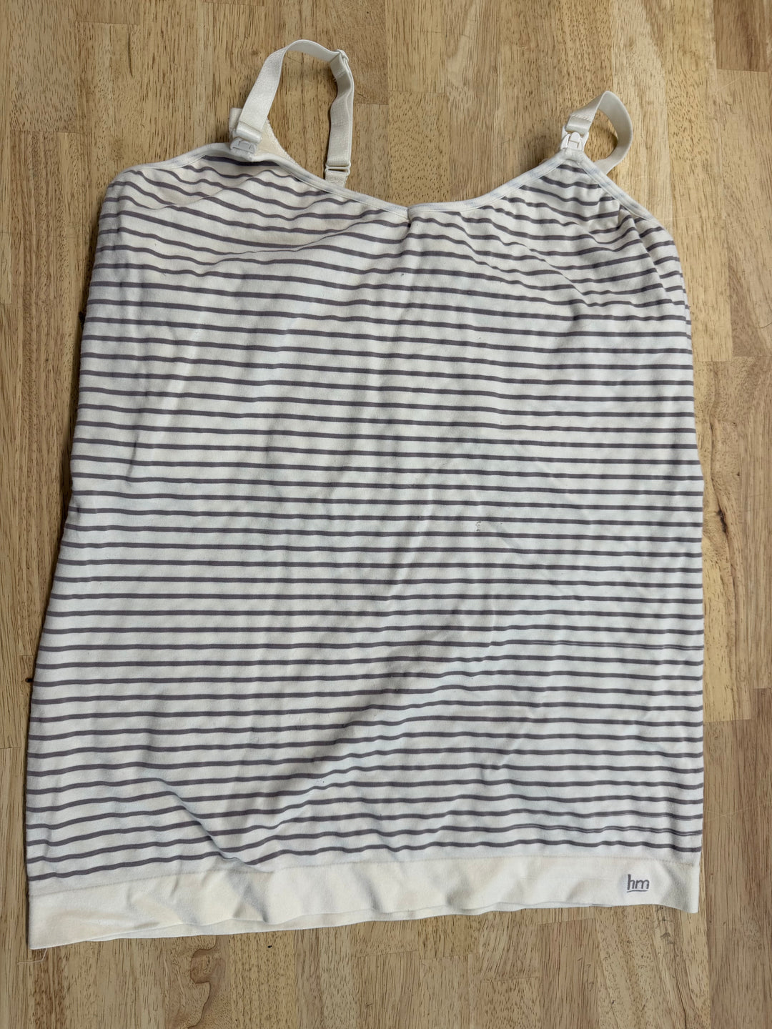 Hotmilk Nursing Tank Top – XXL | Cream & Lavender Stripe Like New