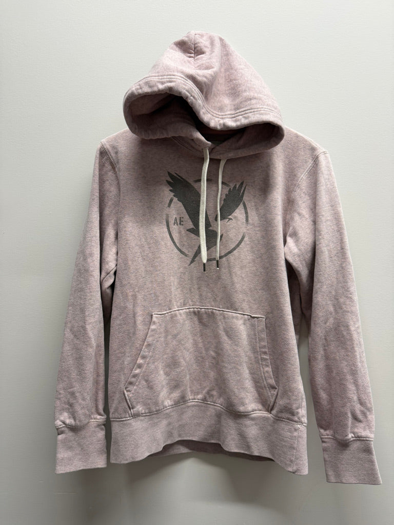 American Eagle Super Soft Hoodie – XS (Youth 12–14) | Pink Heathered