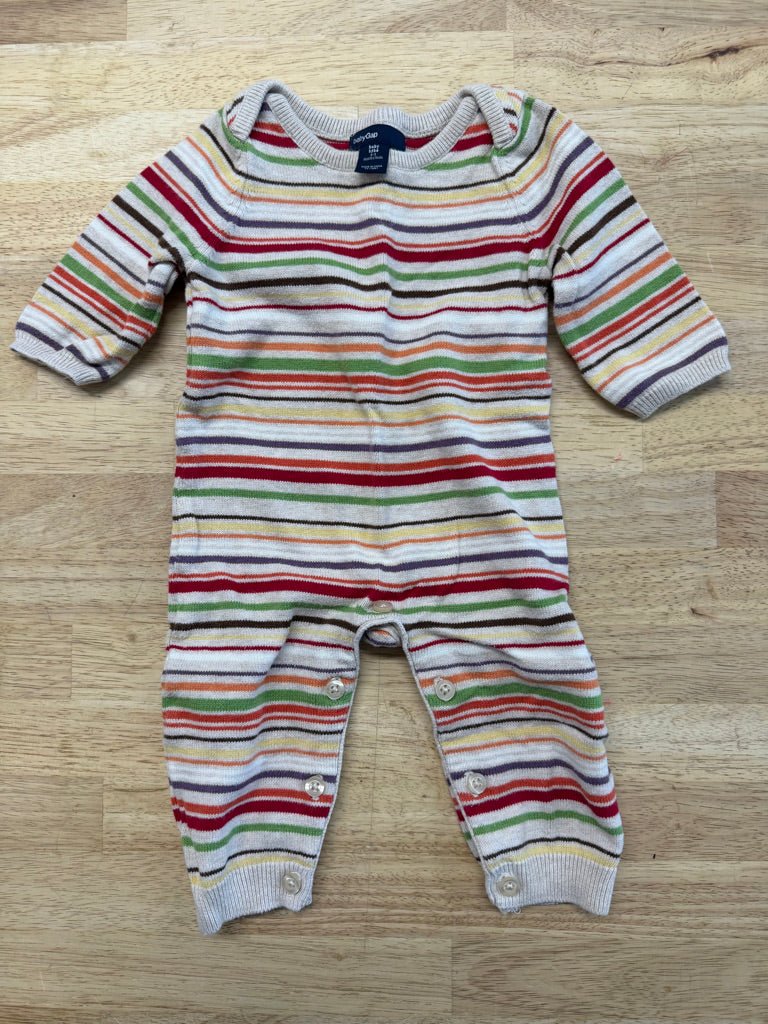 Baby Gap Knit Stripe Romper | Size 0–3M - Nest and Sprout - Consignment
