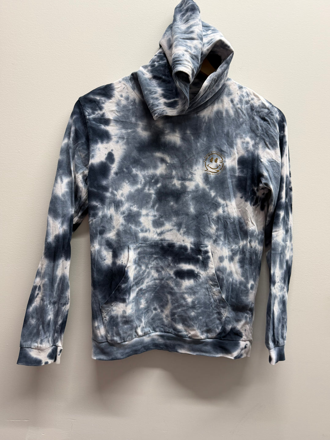 Eco Threads Splattered Hoodie – 14/16 | Blue & Green