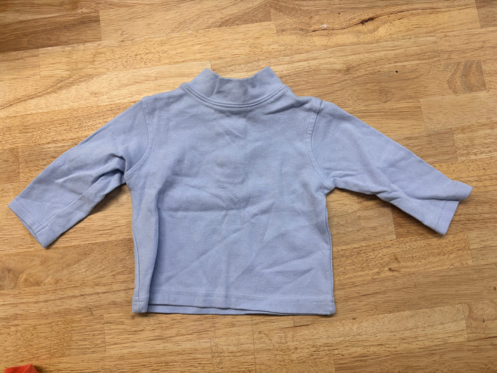 BT Kids Mock Neck Shirt – 6–9M Light Blue