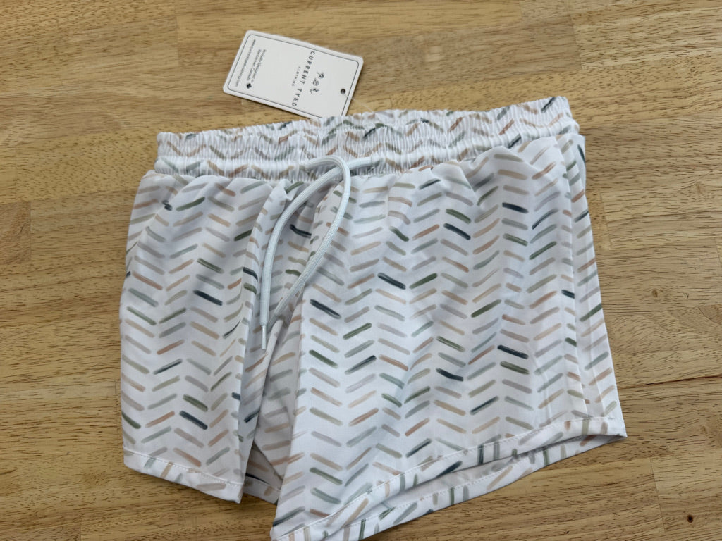 Current Tyed Maverick Boardies – 8/9 | Earth Tone Herringbone