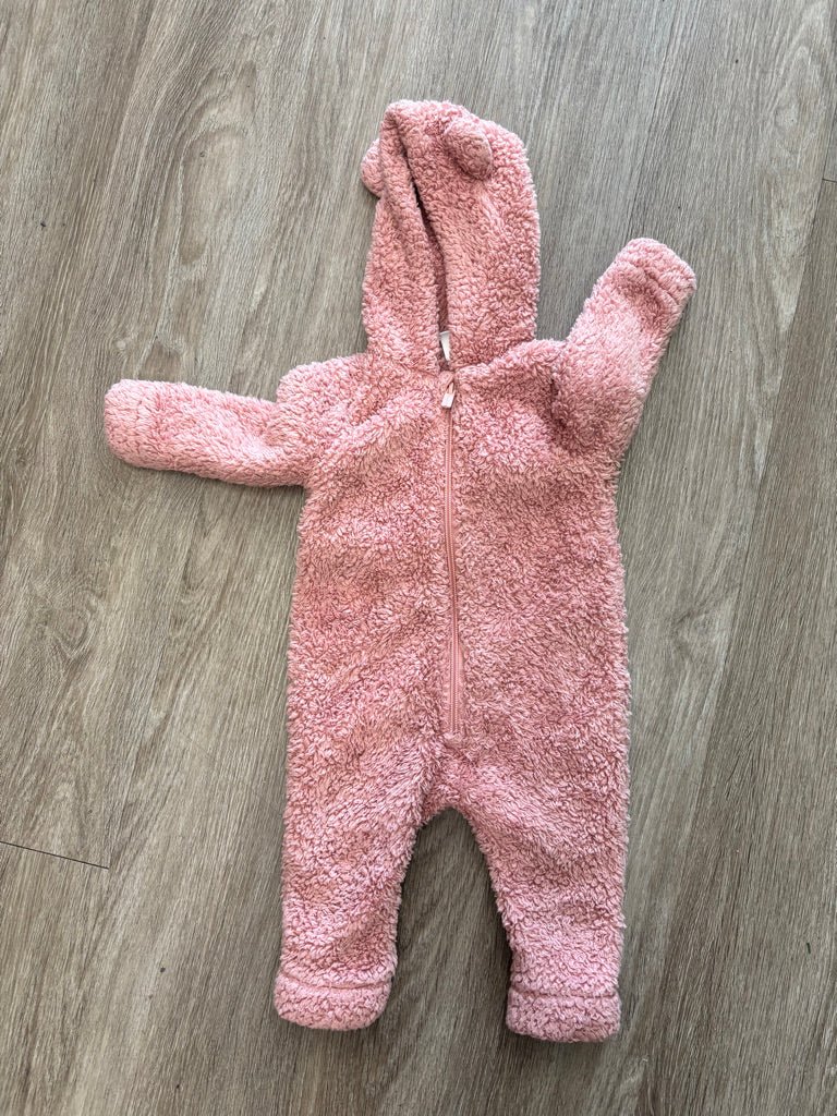Old Navy Fleece Suit – Dusty Pink | 6–12M - Nest and Sprout-Consignment