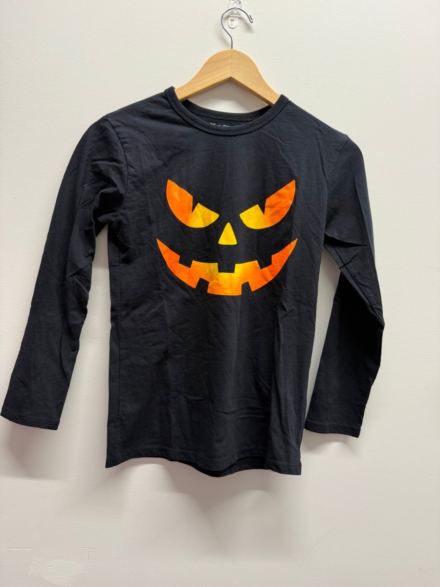 The Children's Place Jack-o'-Lantern Long Sleeve – 10/12 | Black | Holiday - Nest and Sprout-Consignment