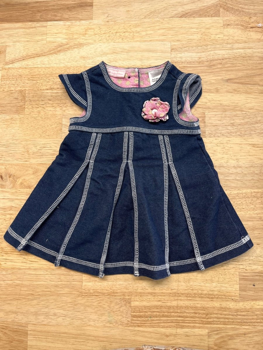 First Impressions 3M Denim Dress - Pink Floral - Nest and Sprout - Consignment