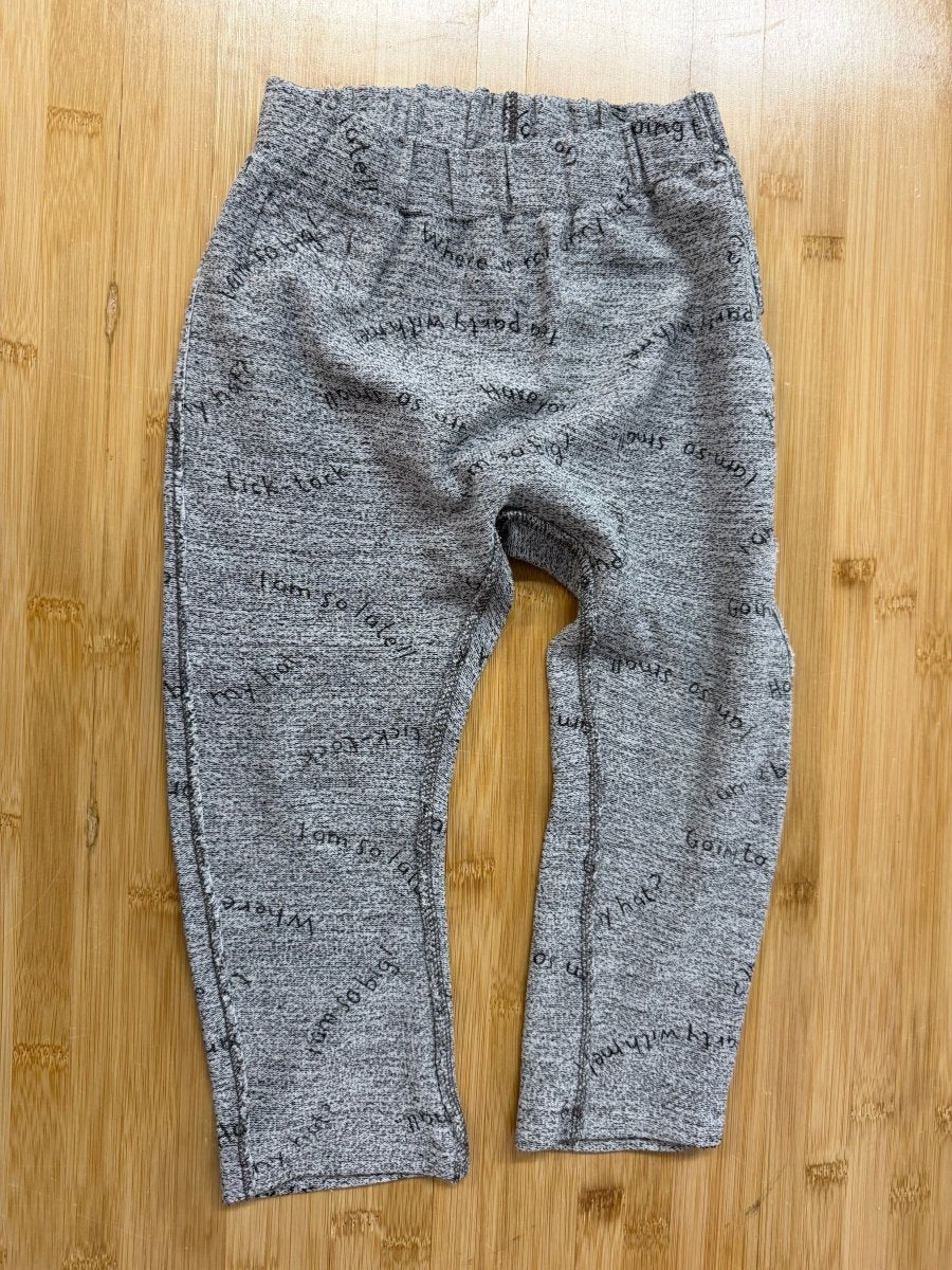 Zara Baby Boy Tea Party Harem Pant – 3/4 | Light Grey Small Print - Nest and Sprout-Consignment