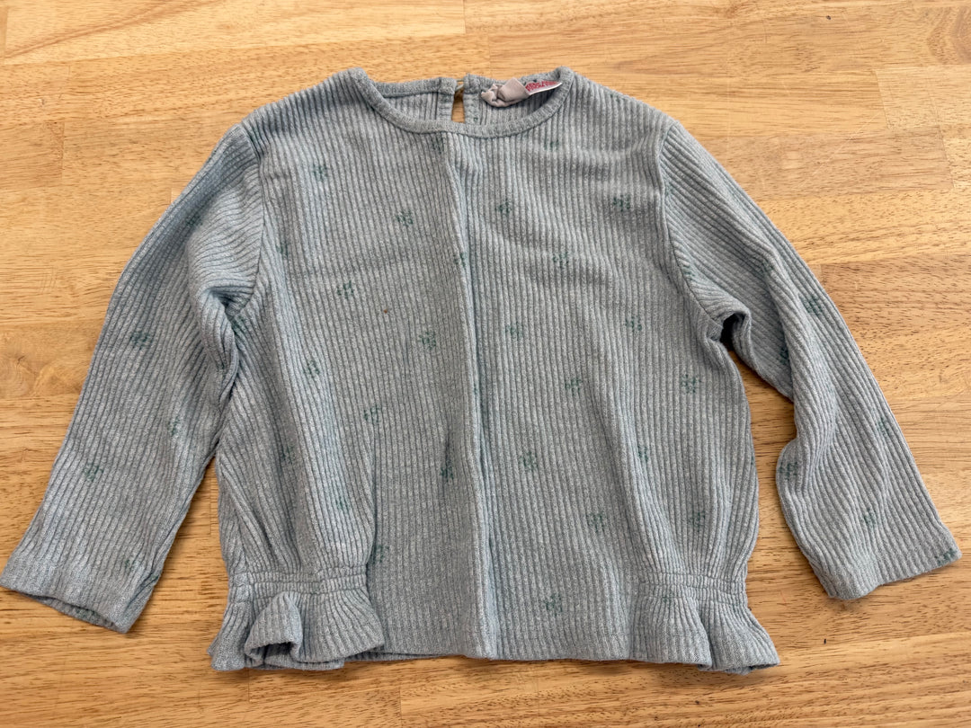 Zara Ribbed Long Sleeve Shirt – 18–24M | Blue