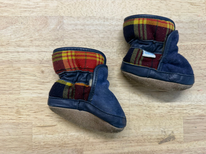 Robeez Faux Fur Moccasin Bootie – 0–6M (EU 16) | Blue Leather