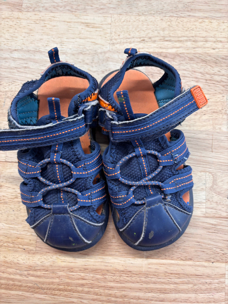 Carters Size 7 Sandals – Blue & Orange