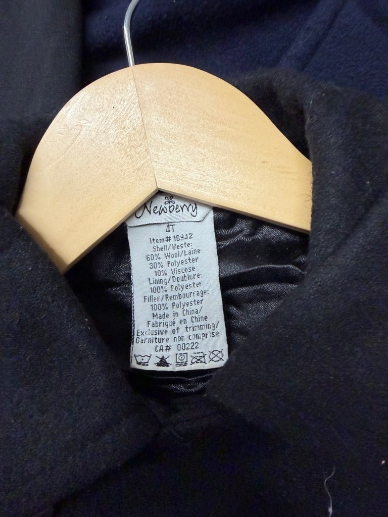 Newberry Peacoat – 4 | Double-Breasted Wool Blend - Nest and Sprout-Consignment