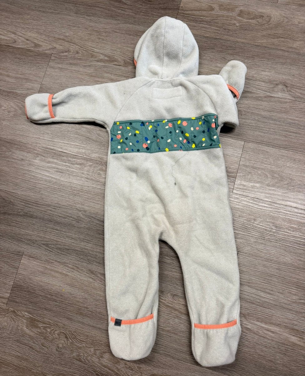 MEC Fleece Bunting Suit – 18M | Grey Peach Trim - Nest and Sprout-Consignment
