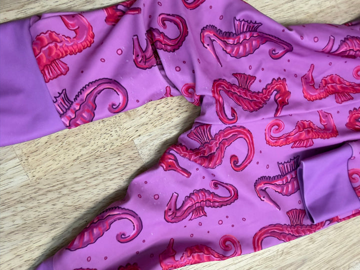 Honeysuckle Seahorse One-Piece – 6–12M | Purple | Play