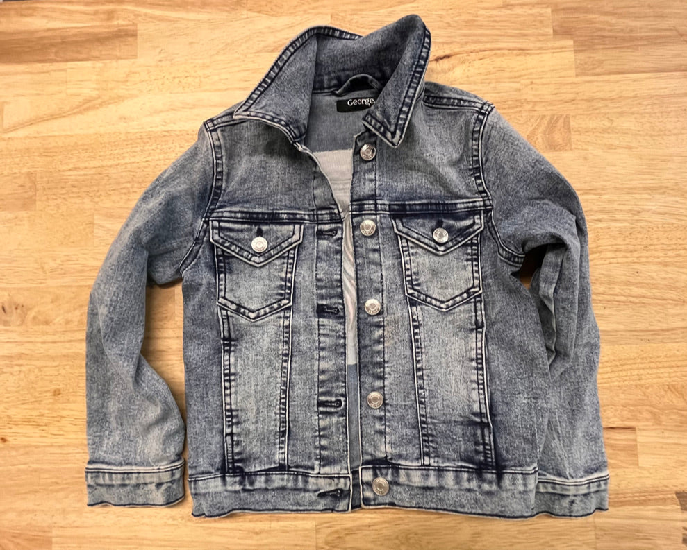 George Size 7 Embroidered Pony Denim Jacket