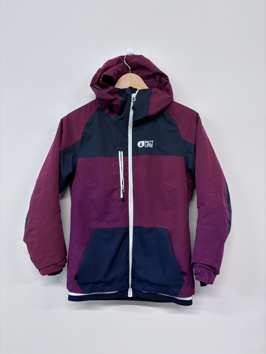Picture Organic Zoe Junior Ski Jacket – Size 14 – Burgundy - Nest and Sprout-Consignment