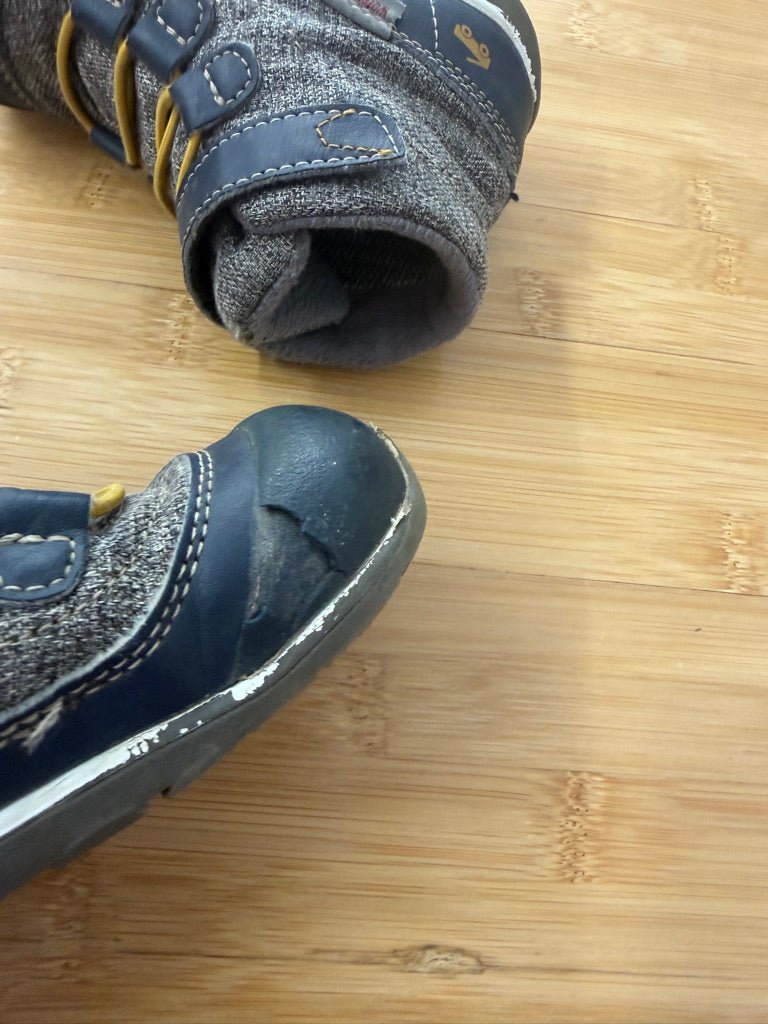 See Kai Run Sam WP Waterproof Ankle Boot – 9 | Navy & Grey | Play - Nest and Sprout-Consignment