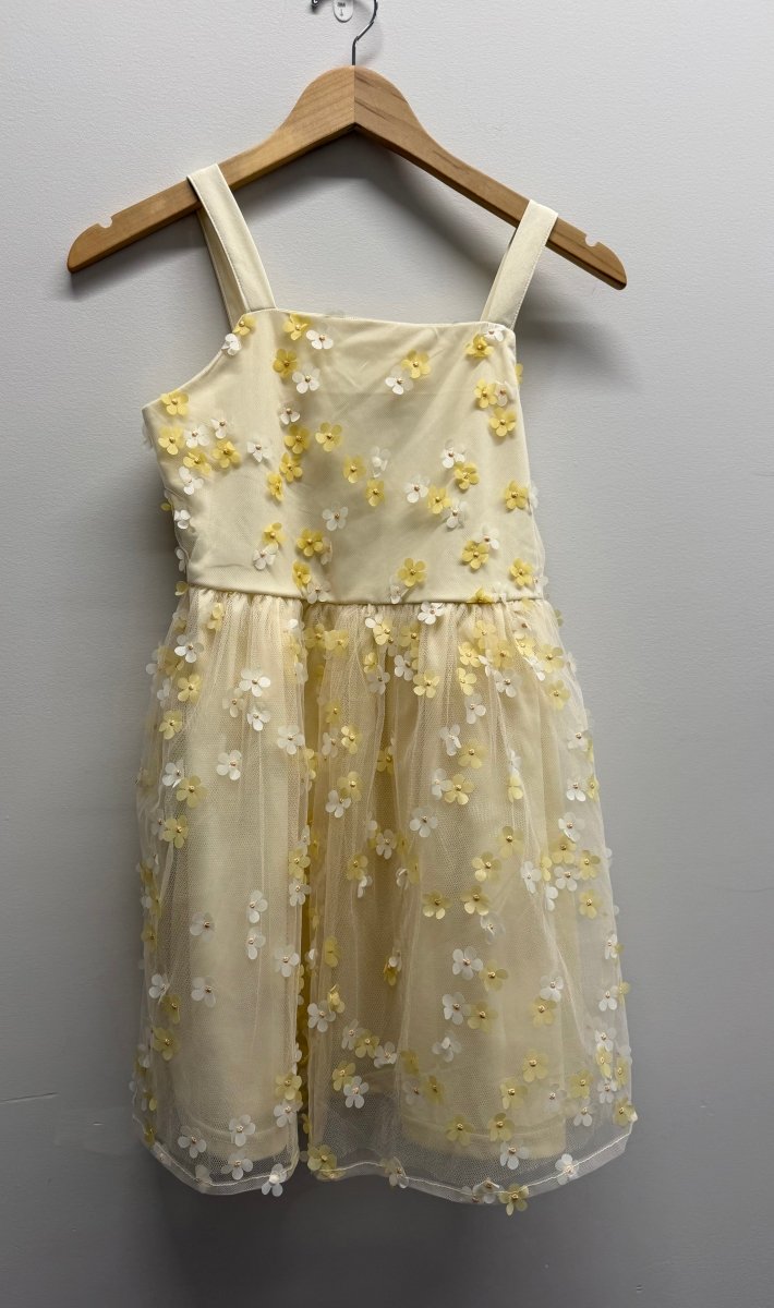 The Children's Place Tulle Dress – 14 | Yellow Skirt | Floral - Nest and Sprout-Consignment