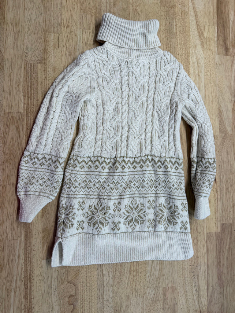 Rachel Zoe Cable Knit Sweater Dress – XS (4) | Cream Gold Knit Skirt Pattern
