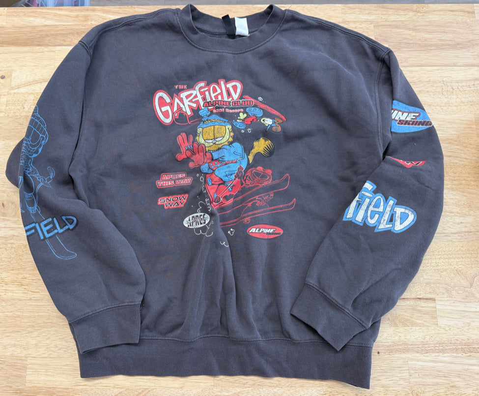 H&M Divided Garfield Sweatshirt – Adult XS | Charcoal Adult