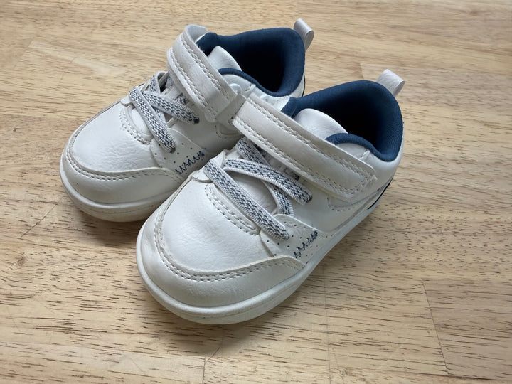Joe Fresh Velcro Sneakers – 4 (EU 19) | White Blue Accents