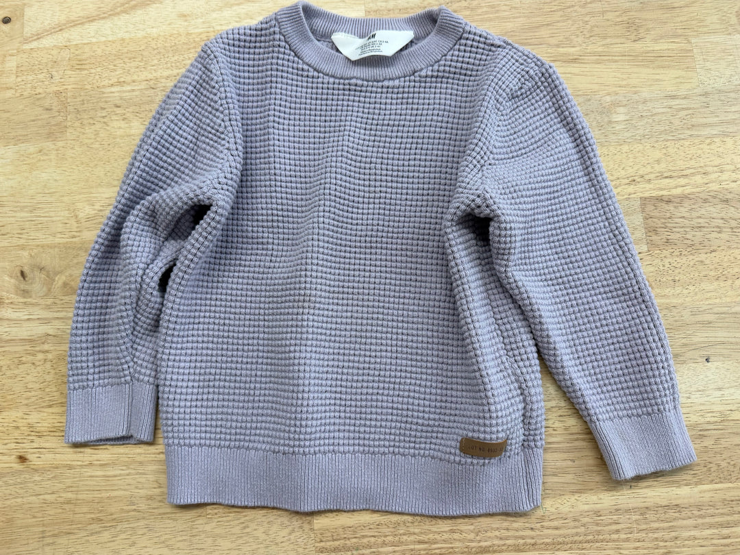 H&M Waffle Knit Sweater – 2-4 Years | Lavender