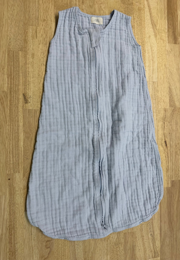 Mushi Muslin Sleep Sack – 0–6M | Light Blue Lightweight